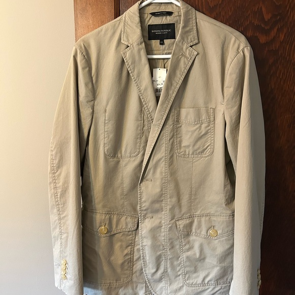 Banana Republic Other - Banana Republic cotton Men's Tan blazer NWT 42R